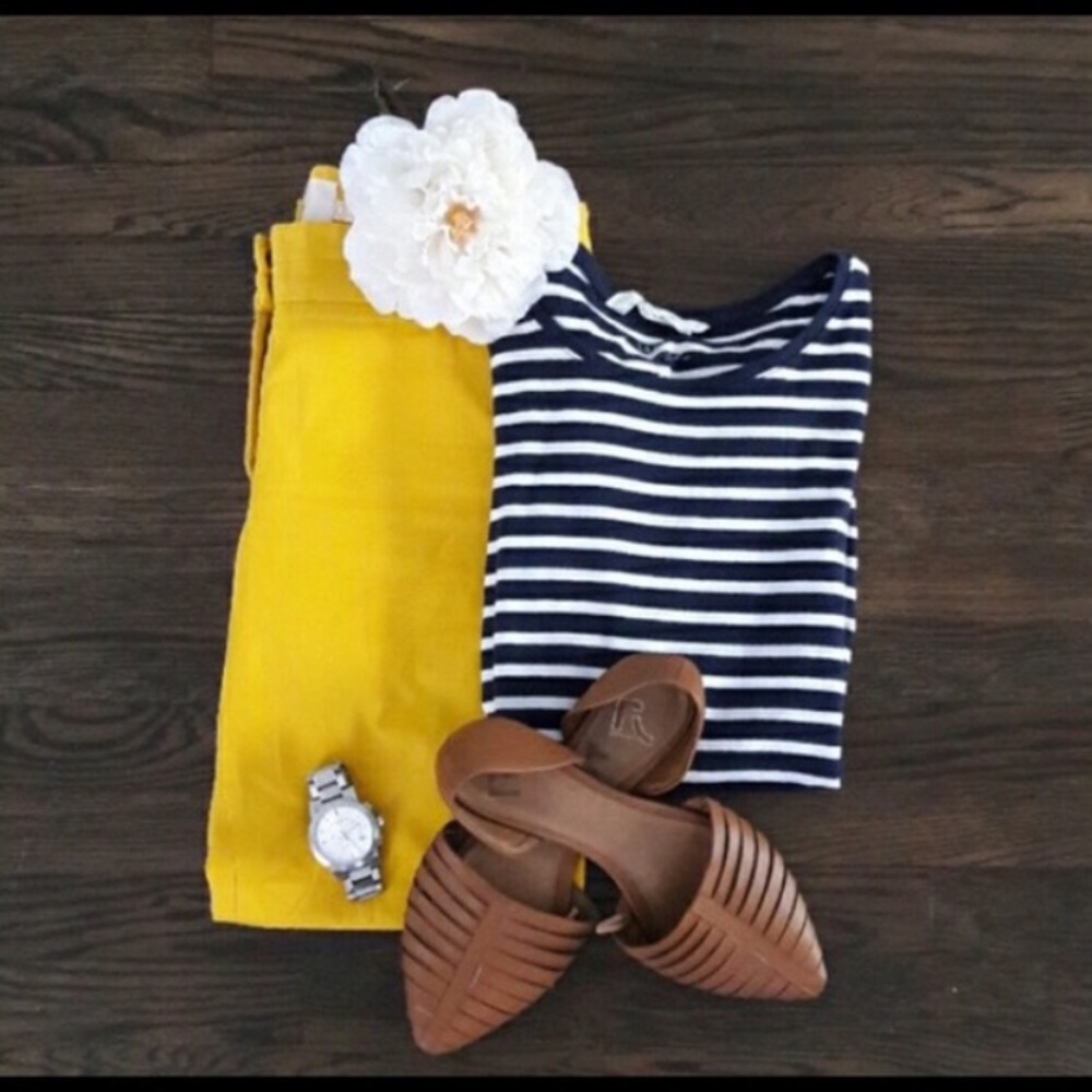 J. Crew Yellow Capris